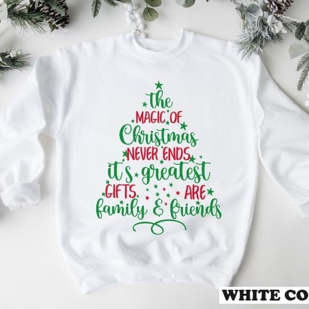 Christmas Tree Sweatshirt Holiday Winter Cozy Xmas Sweater Christmas Magic 24